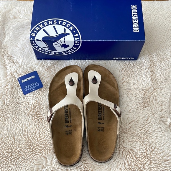 Birkenstock Shoes - Birkenstock Gizeh BS Graceful pearl white size 41/10 Narrow fit